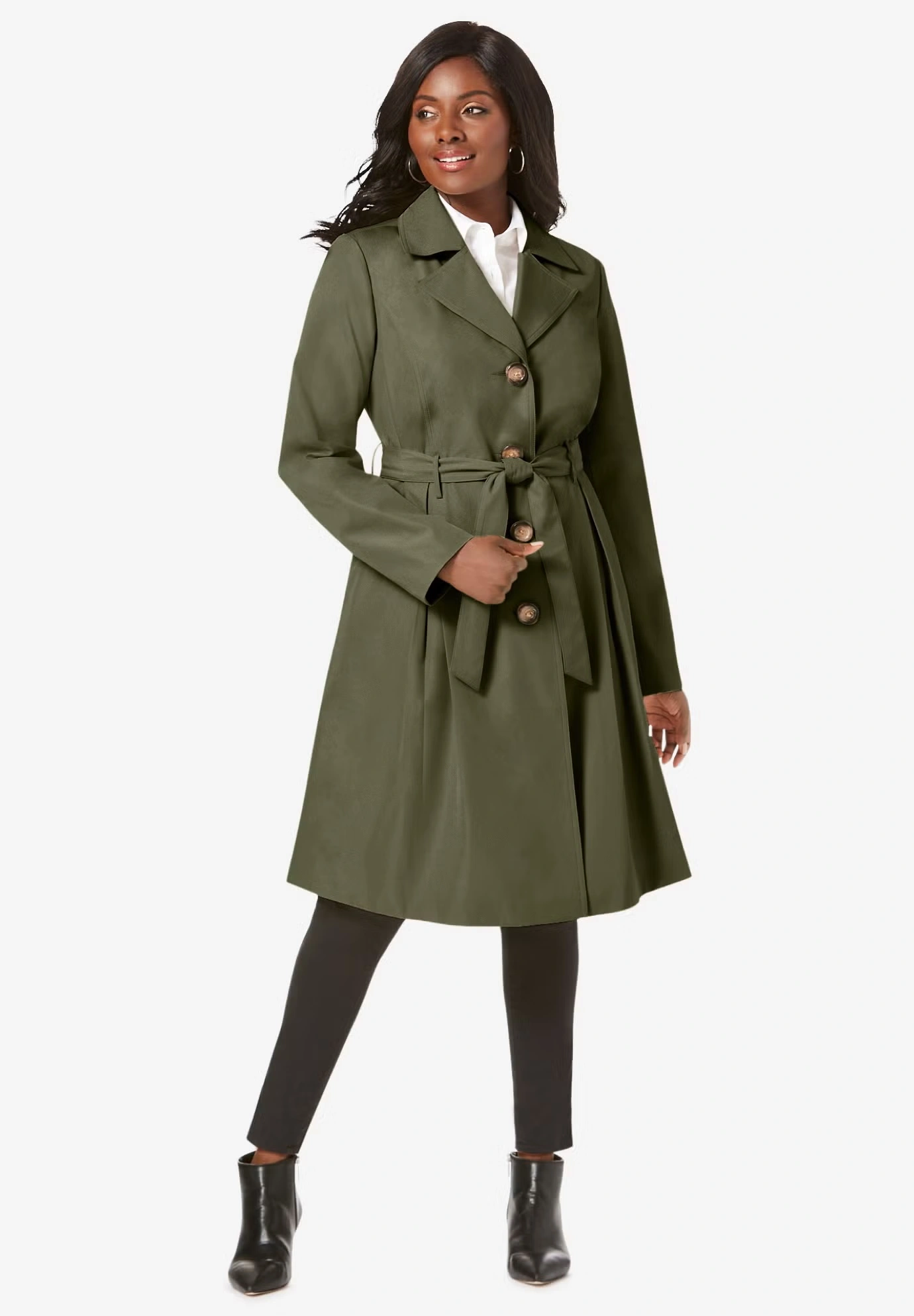 Pleated Trench Coat