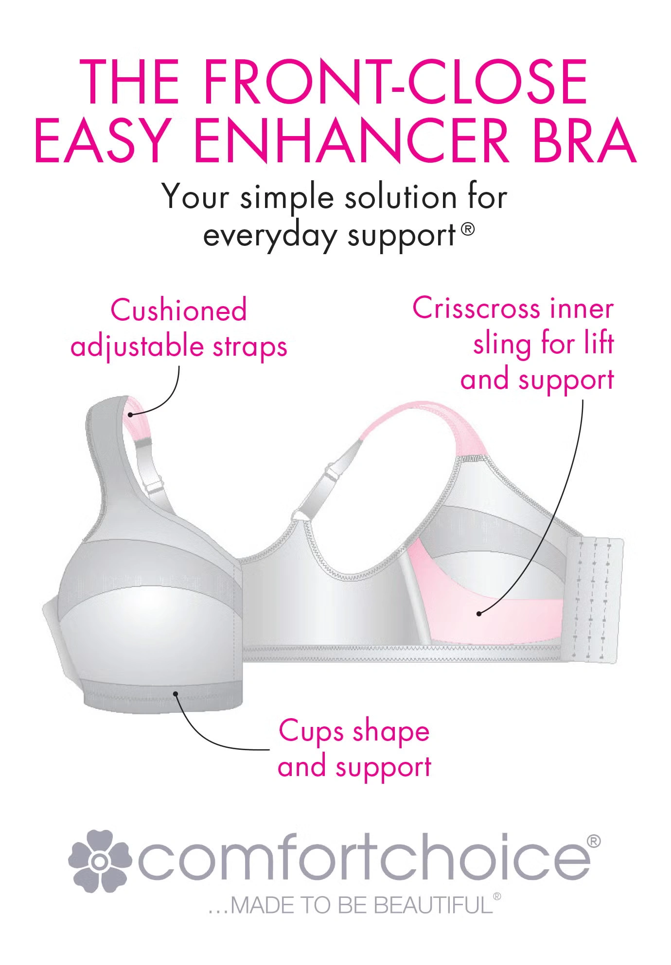 Easy Enhancer® Front-Close Wireless Bra 5 Easy Enhancer® Front-Close Wireless Bra