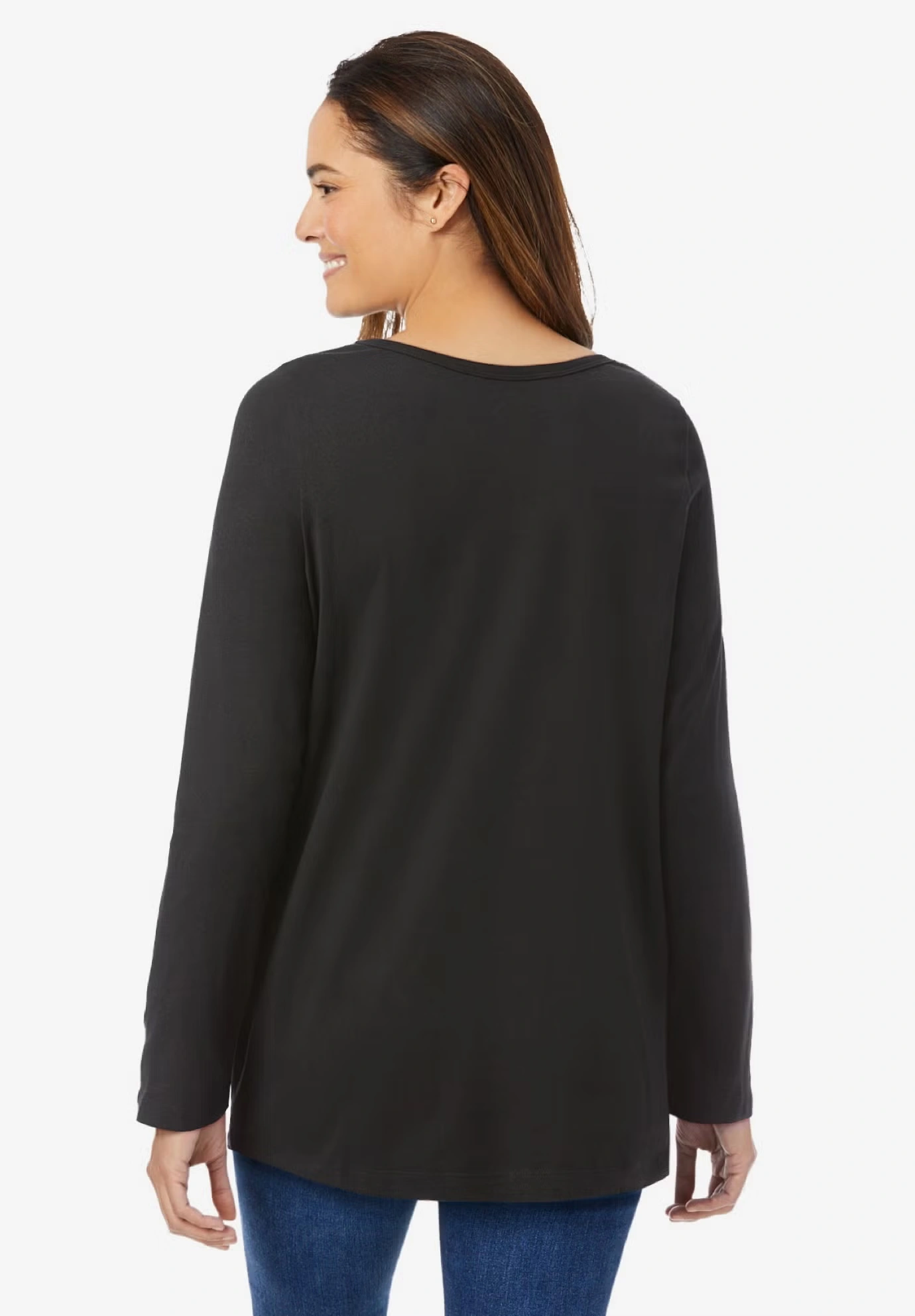 Perfect Long-Sleeve V-Neck Tee