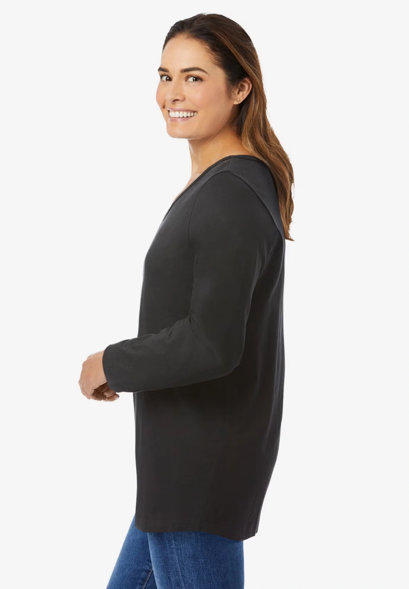 Perfect Long-Sleeve V-Neck Tee 3 Perfect Long-Sleeve V-Neck Tee