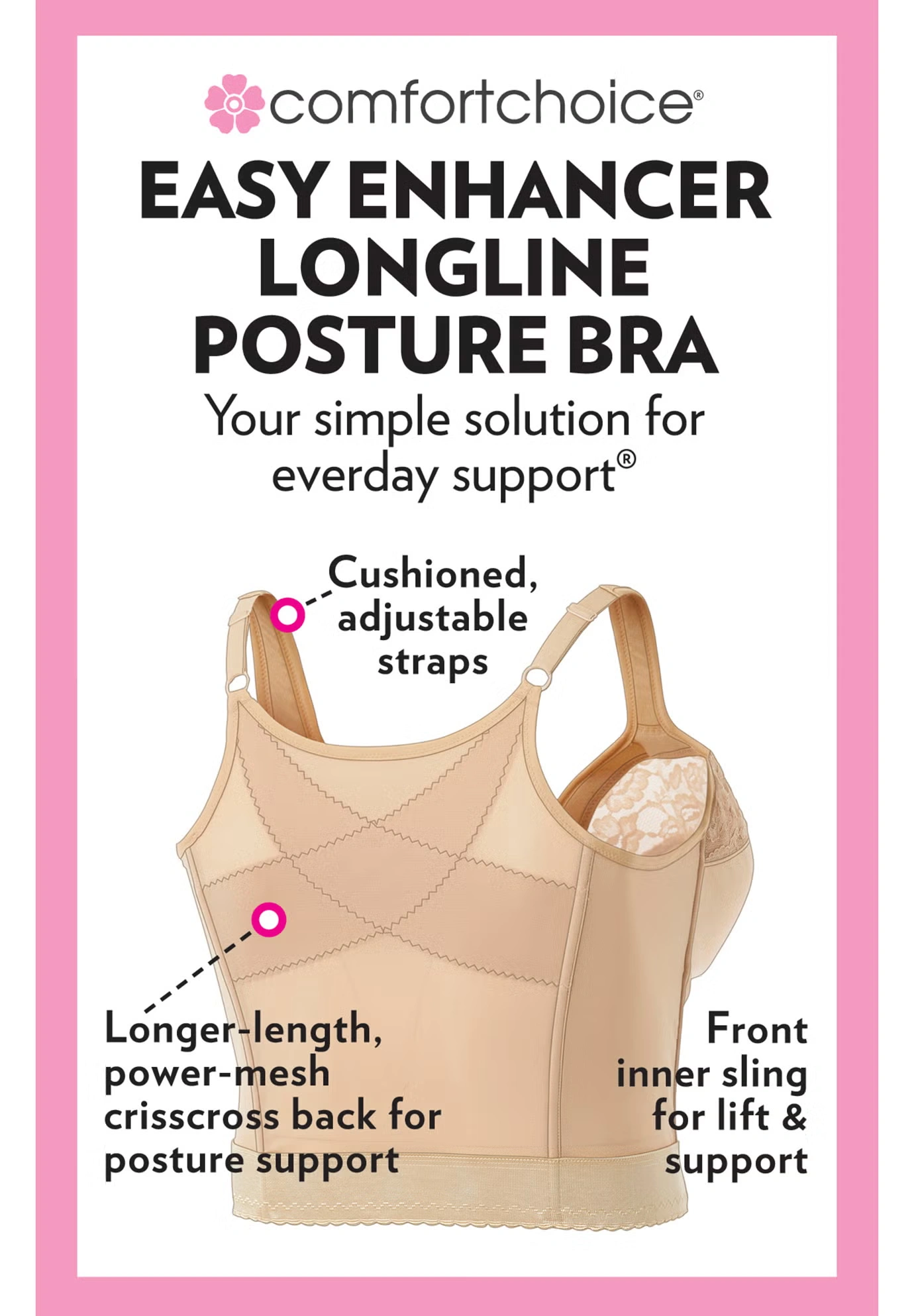 Easy Enhancer® Wireless Longline Posture Bra 4 Easy Enhancer® Wireless Longline Posture Bra