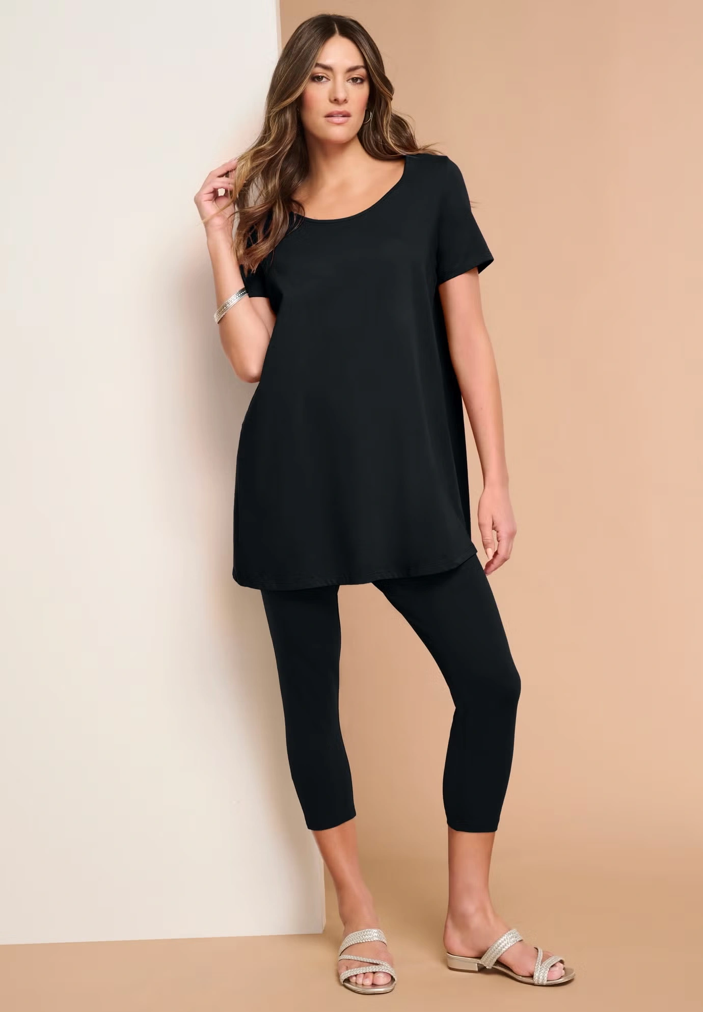 Plus Size Cotton Ultimate Scoopneck Swing Tunic