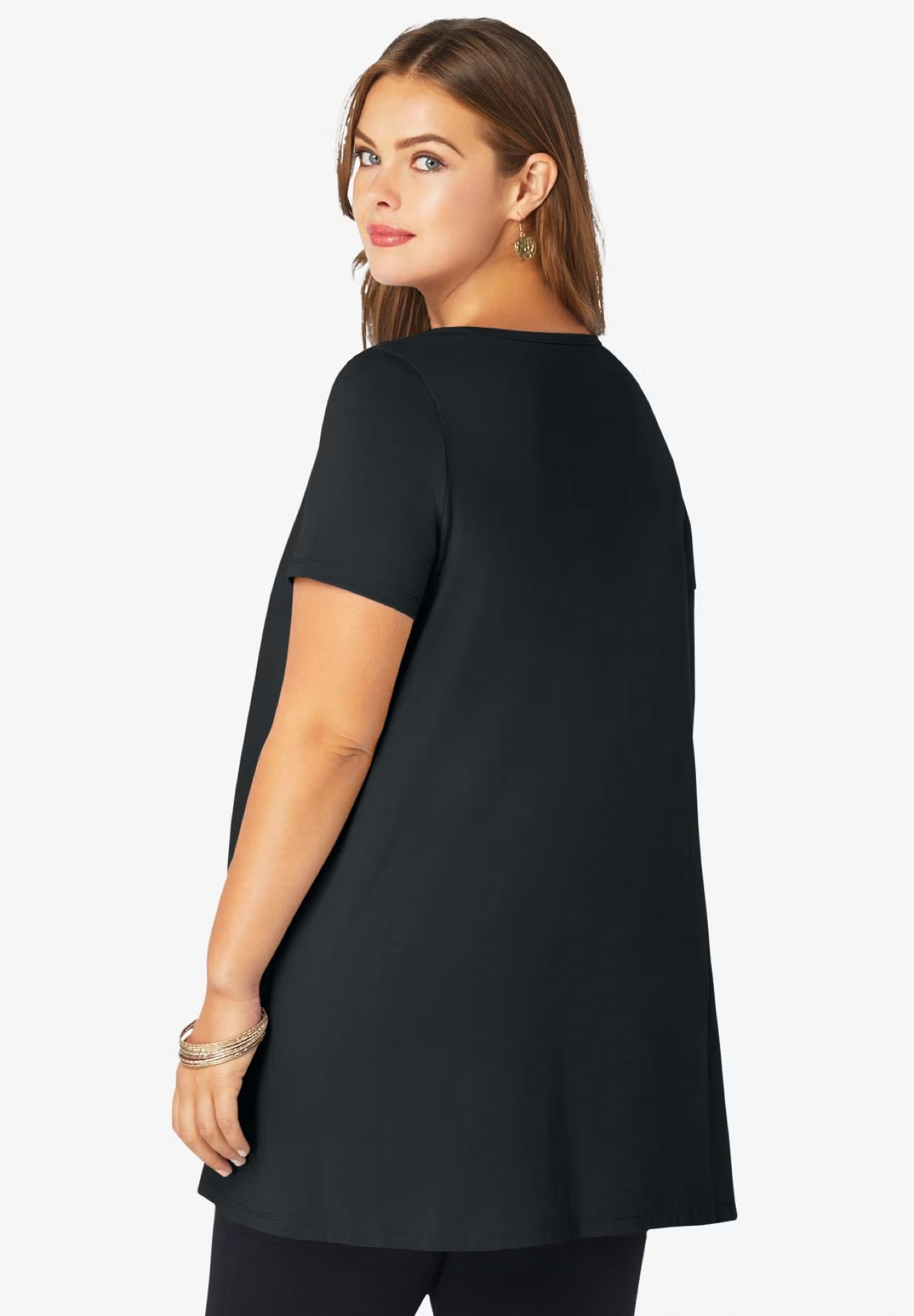 Plus Size Cotton Ultimate Scoopneck Swing Tunic