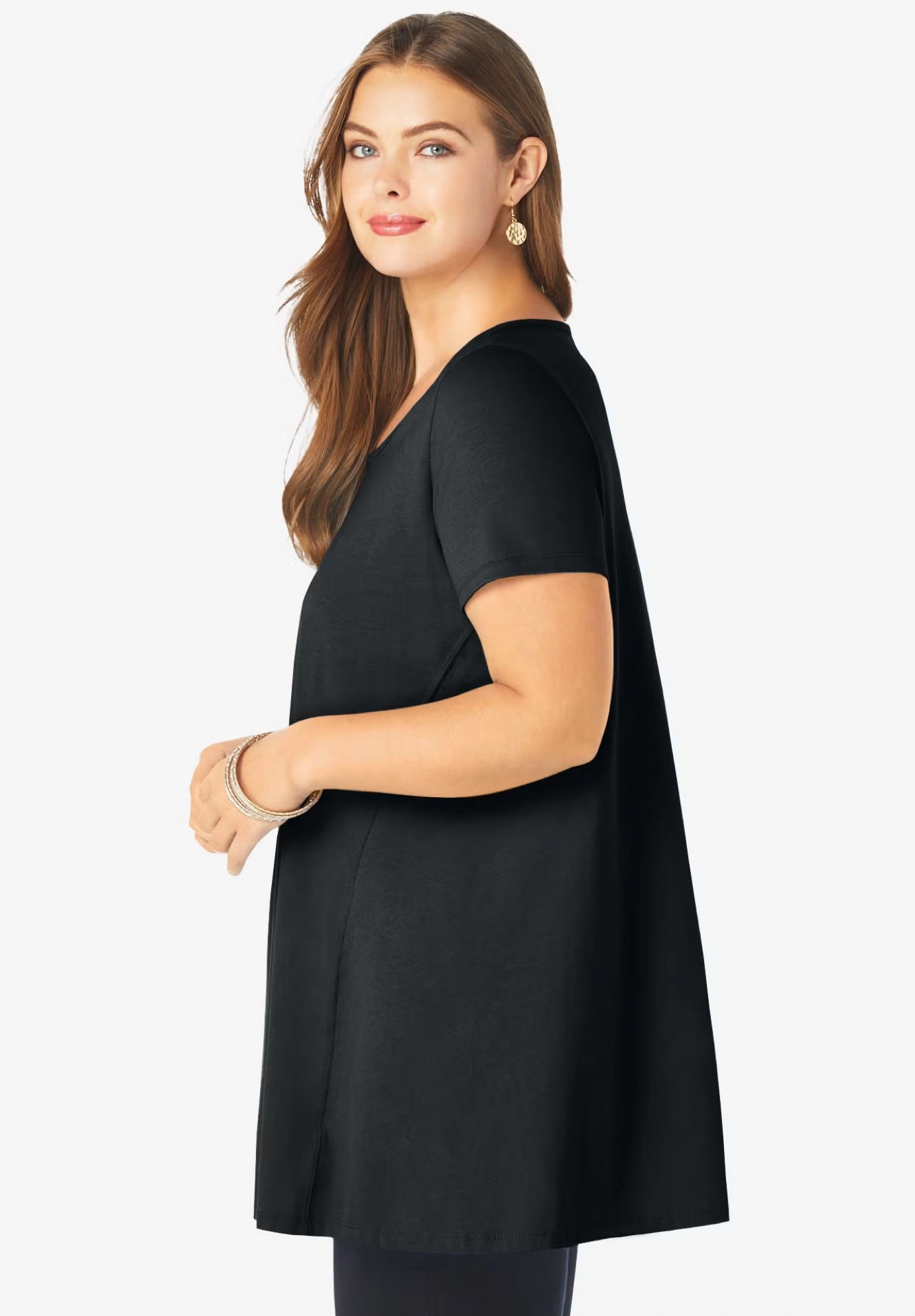 Plus Size Cotton Ultimate Scoopneck Swing Tunic 3 Plus Size Cotton Ultimate Scoopneck Swing Tunic