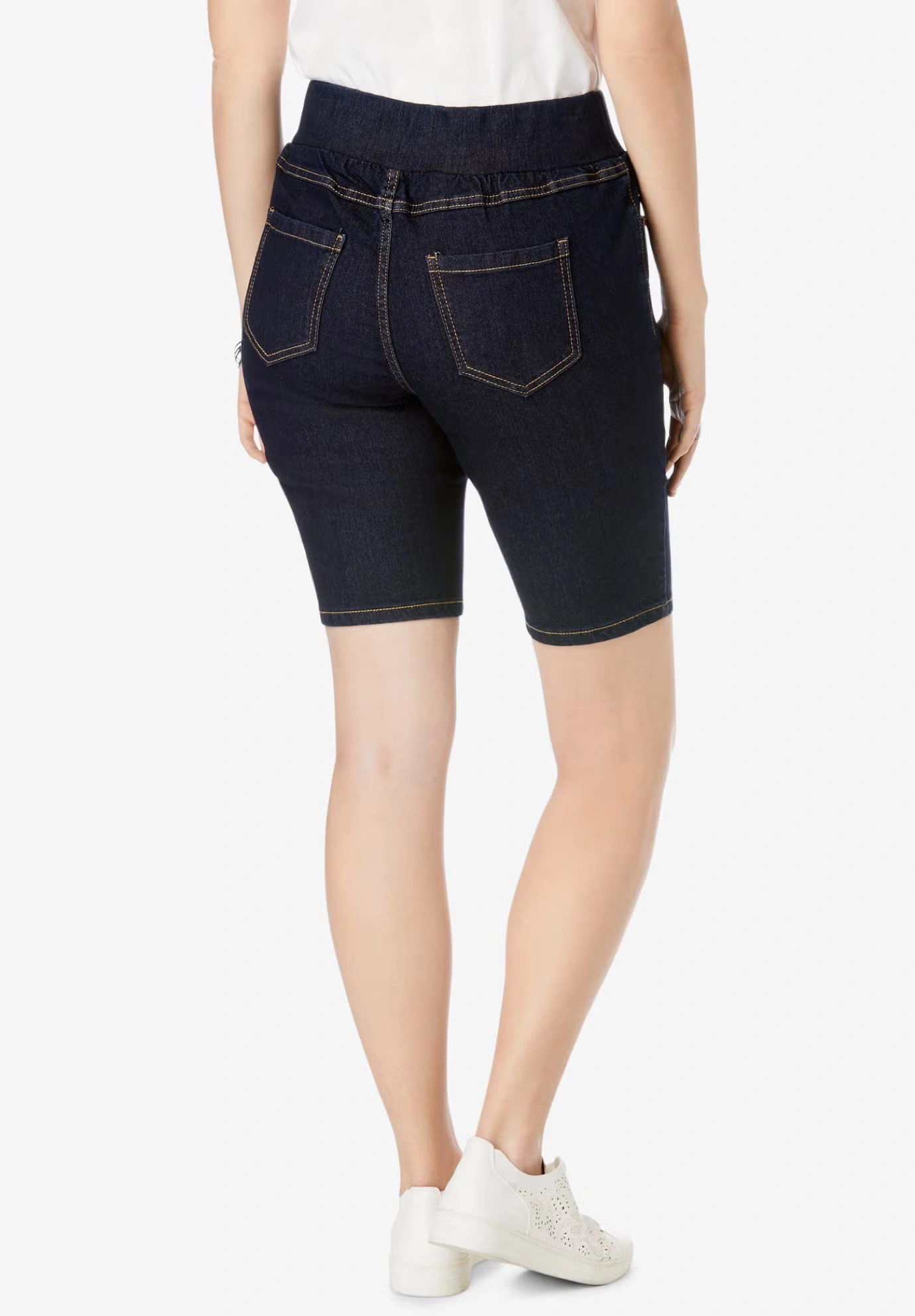 Comfort Waist Stretch Denim Bermuda Short