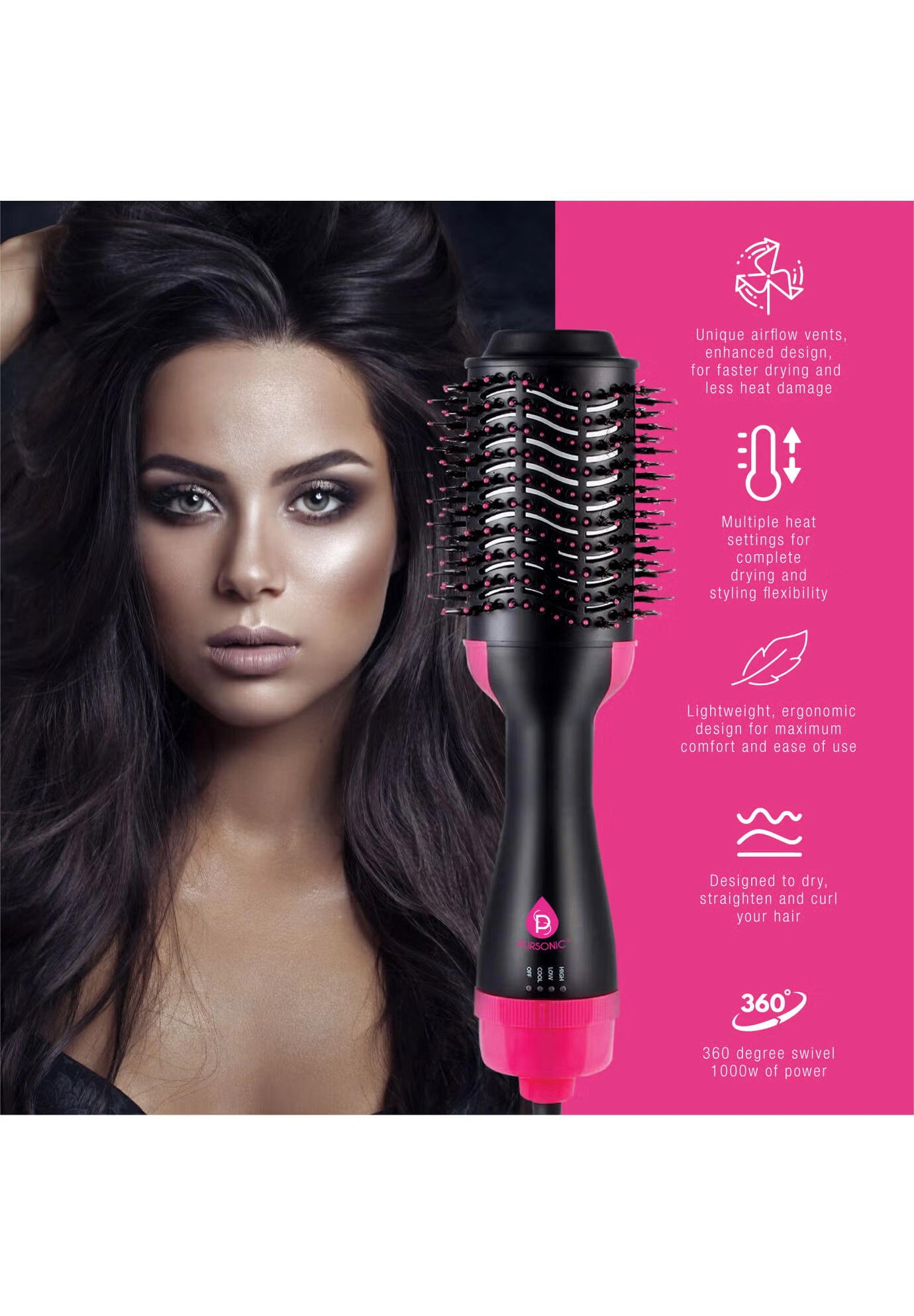 Hot Hair/Volumizer Brush Straightener 6 Hot Hair/Volumizer Brush Straightener