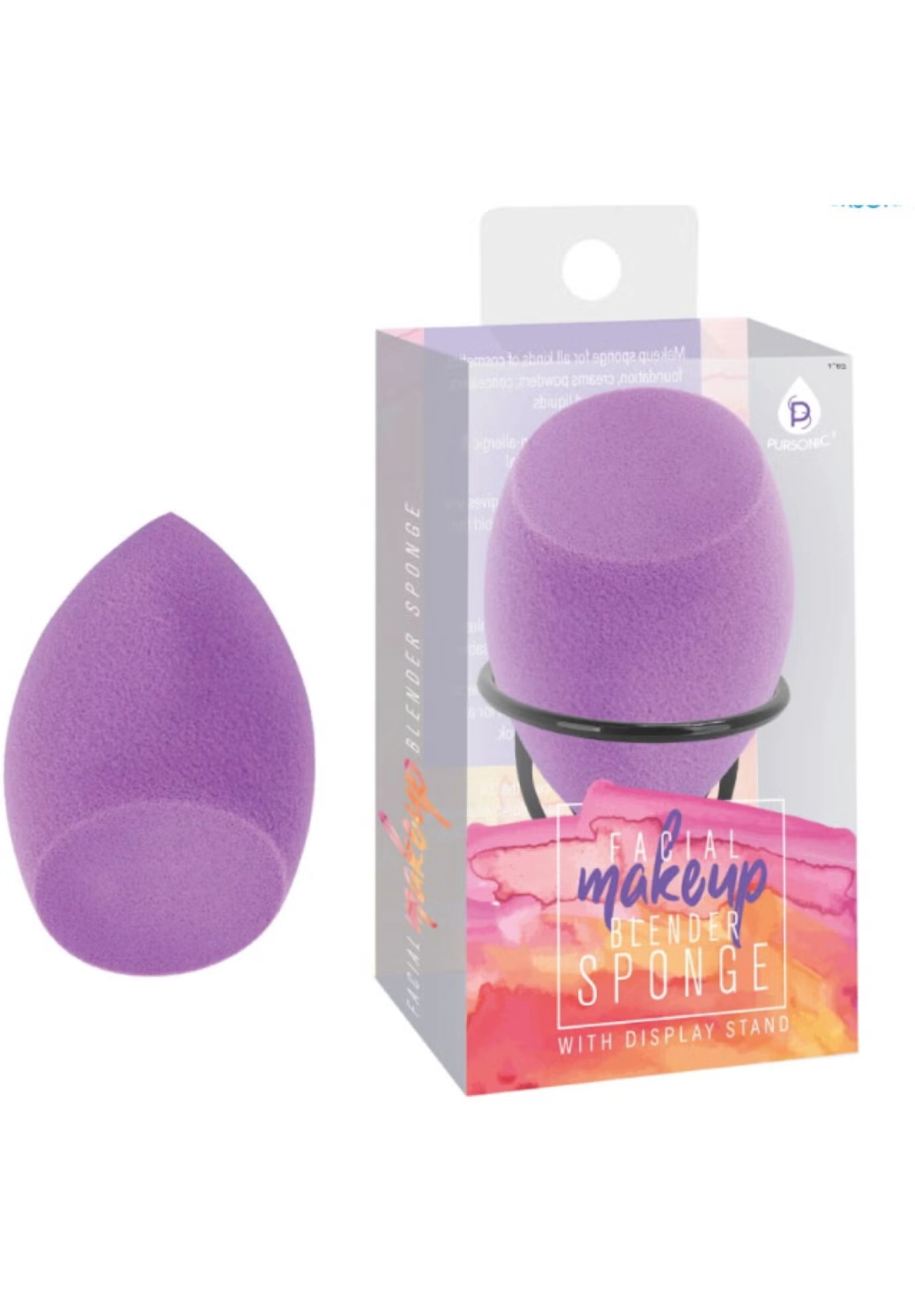 Facial Makeup Blender Sponge W/Display Stand