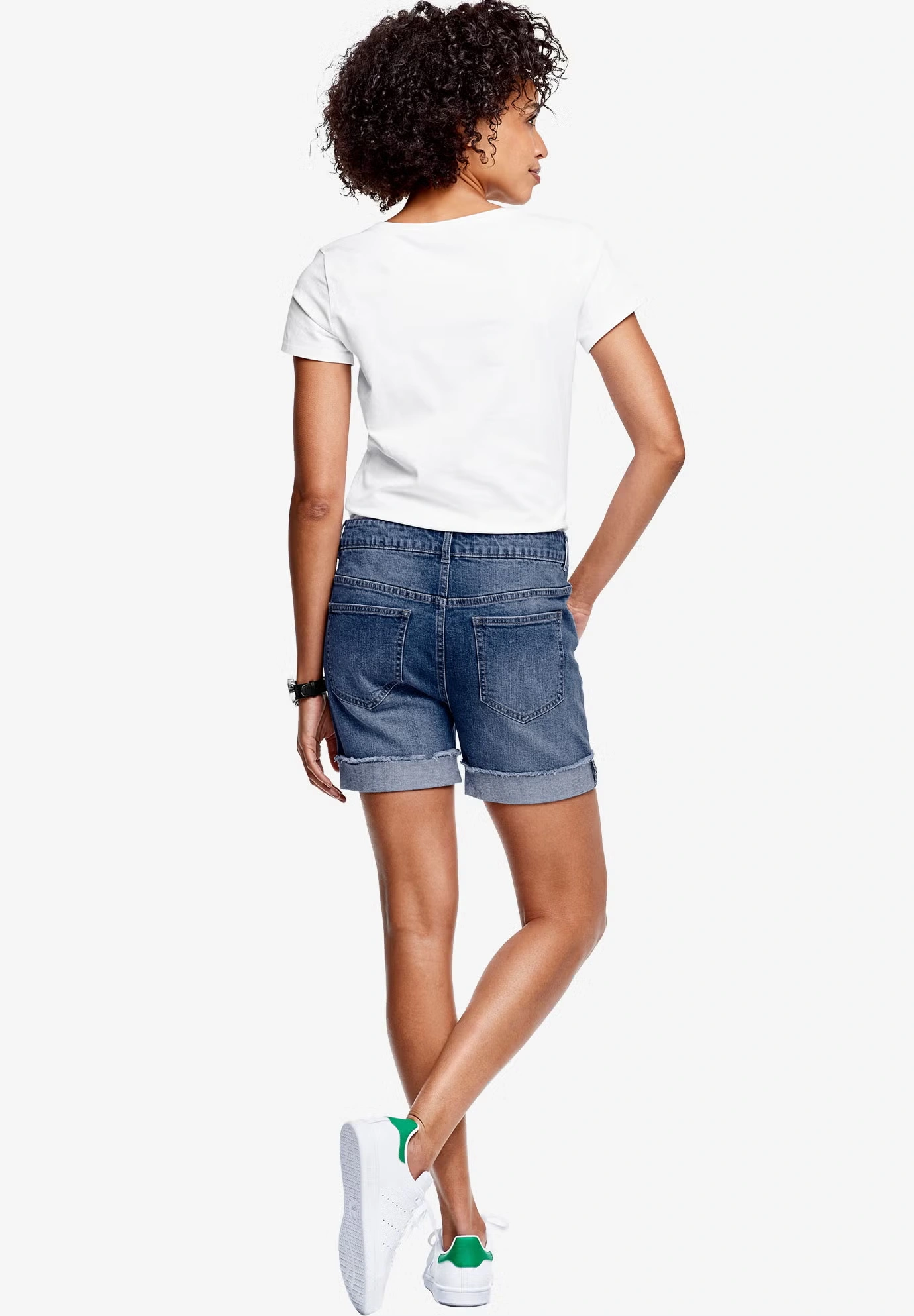 Frayed Cuff Hem Shorts