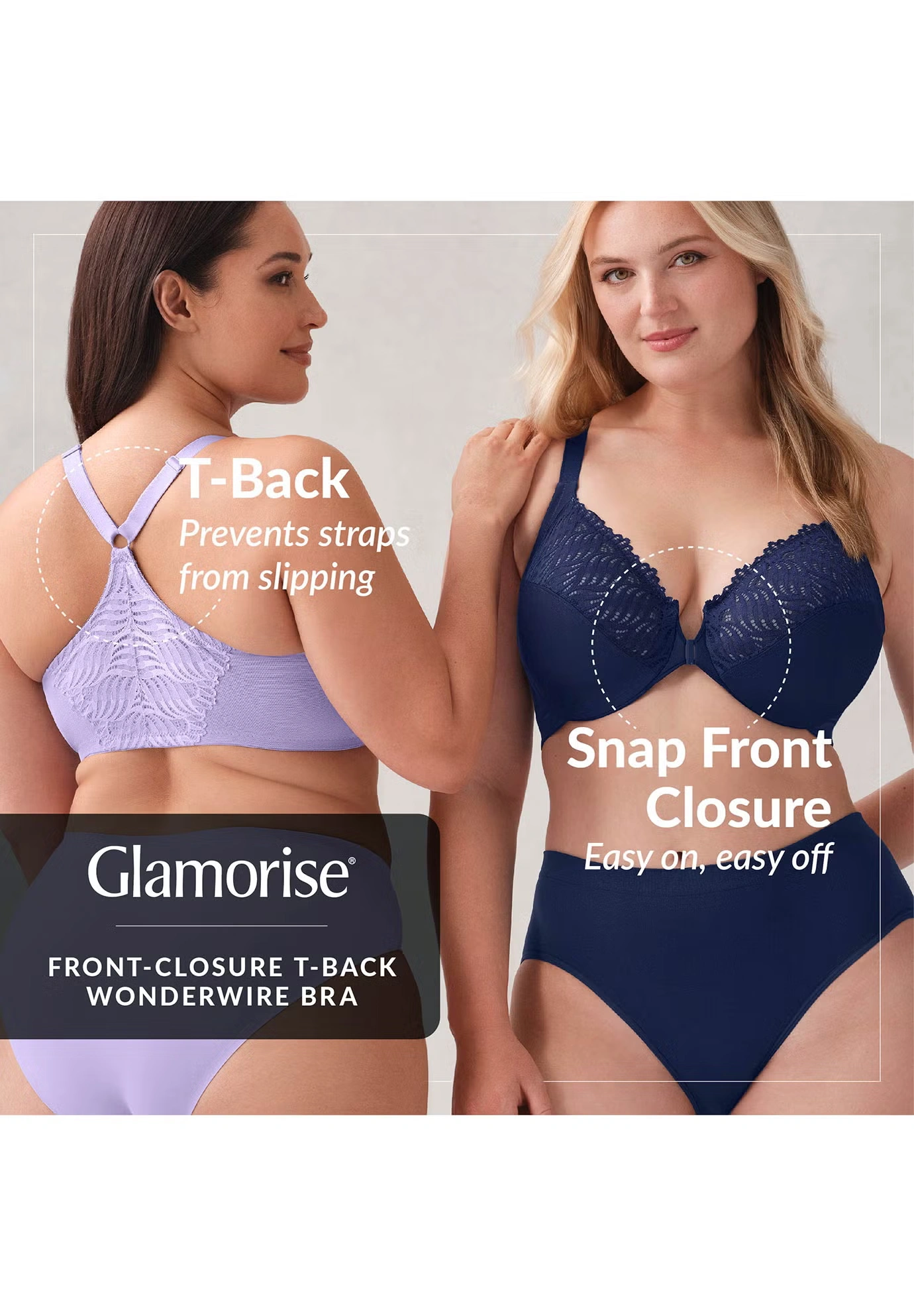 Wonderwire&reg; Front Close T-Back Bra 1246