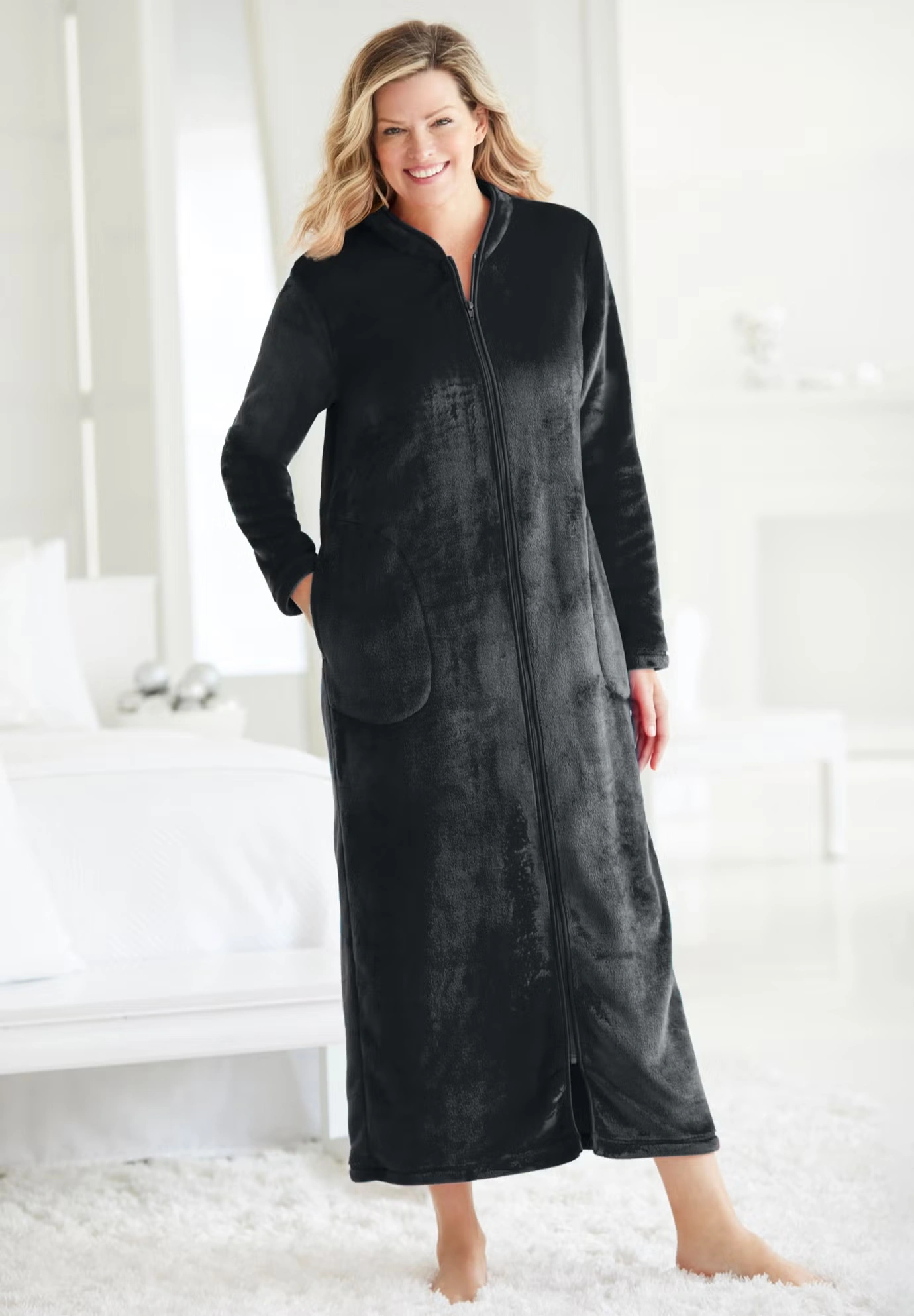 Plush Zip-Front Robe