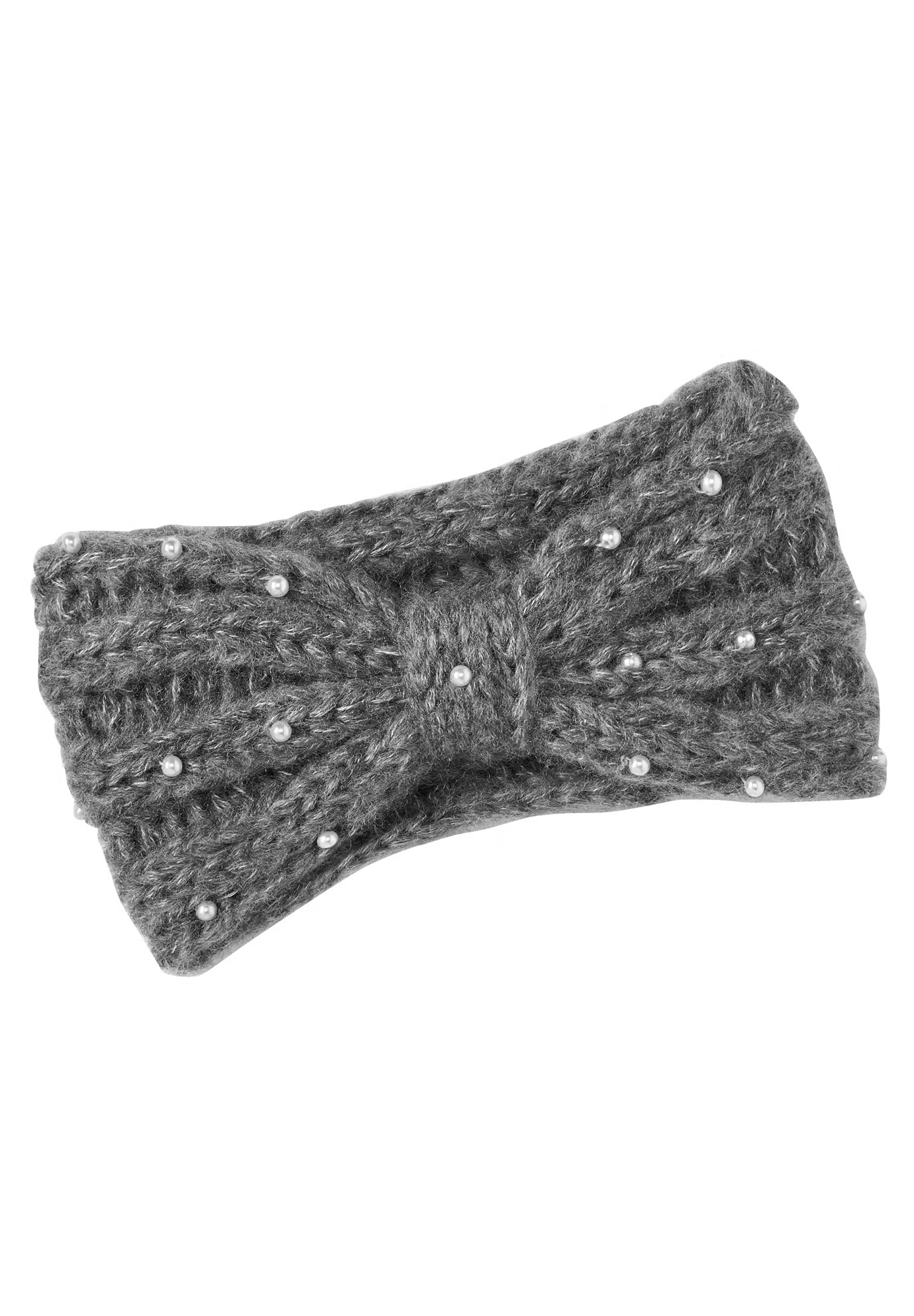 Cable Knit Pearl Trim Headband