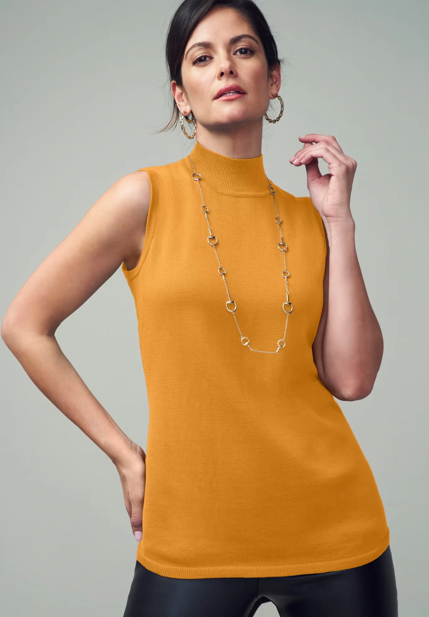 Fine Gauge Mockneck Sweater 5 Fine Gauge Mockneck Sweater