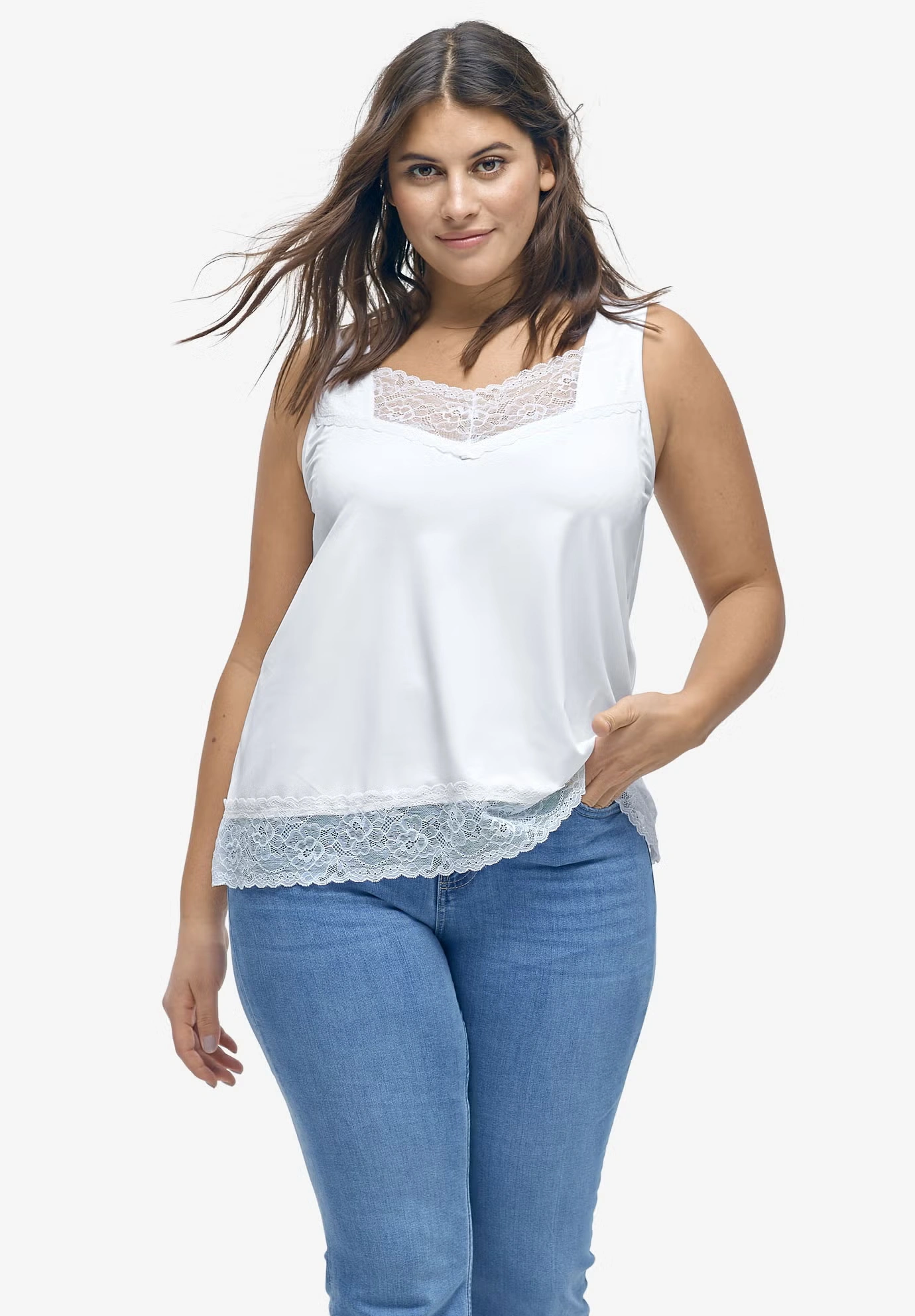 Lace-Trim Tank