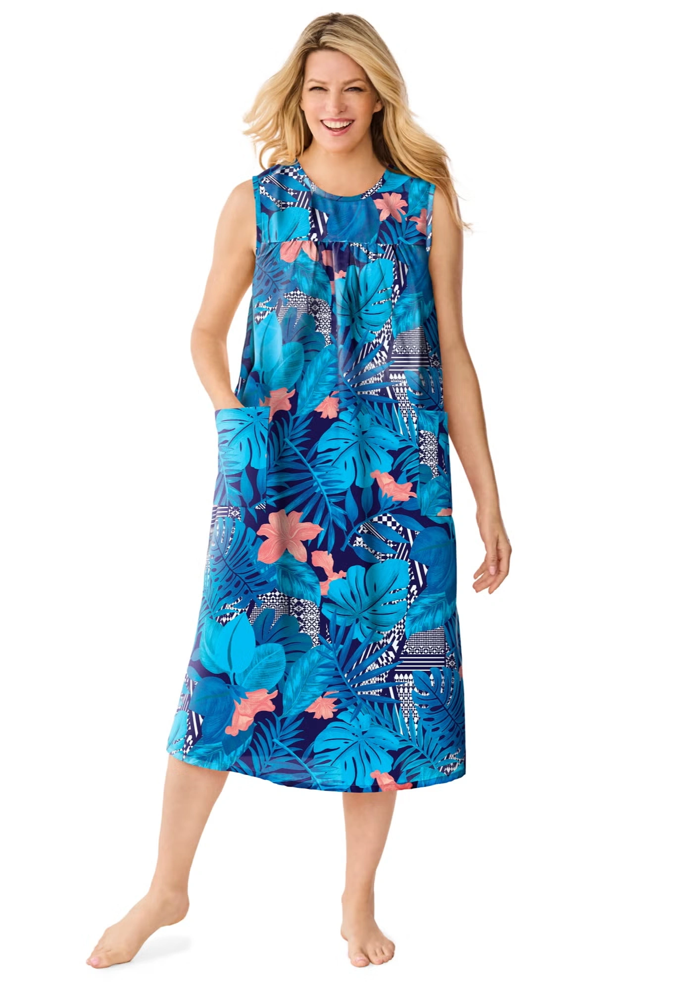 Sleeveless Print Lounger 5 Sleeveless Print Lounger