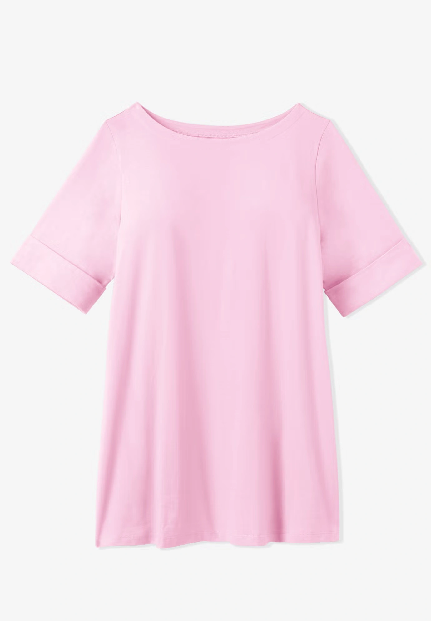 Perfect Cuffed Elbow-Sleeve Boat-Neck Tee 6 Perfect Cuffed Elbow-Sleeve Boat-Neck Tee
